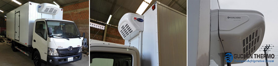 Guchen Thermo tr-450 truck refrigeration units installed on a truck