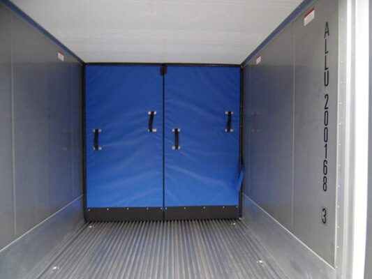 movable partition in a multi-temp road transport refrigeration unit