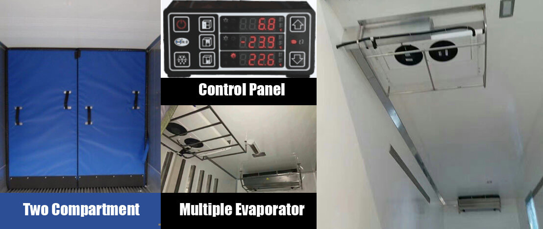 multiple temperature refrigerated truck system