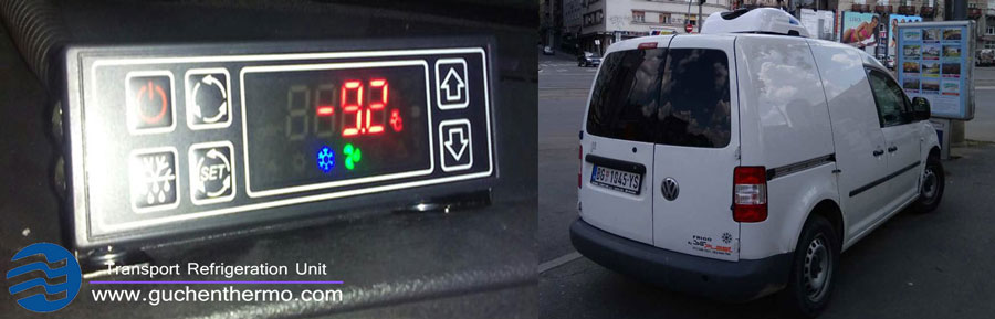 the refrigeration units installed on the van