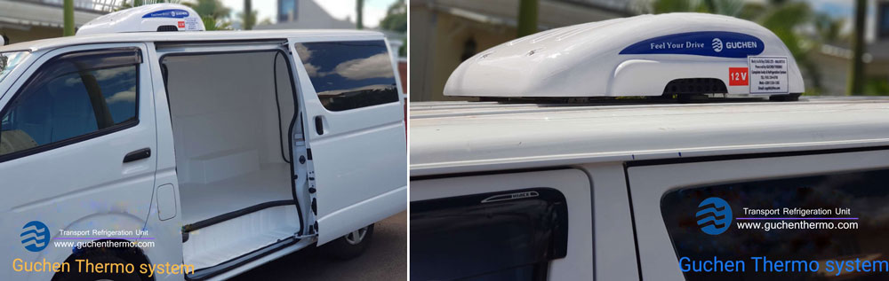 TR-110D delivery van refrigeration unit export to Mauritius|Guchen Thermo
