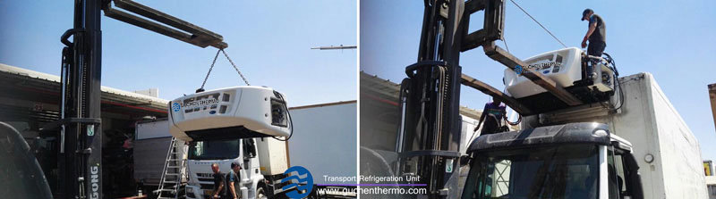 guchen thermo super snow truck refrigeration units for sale export to middle east