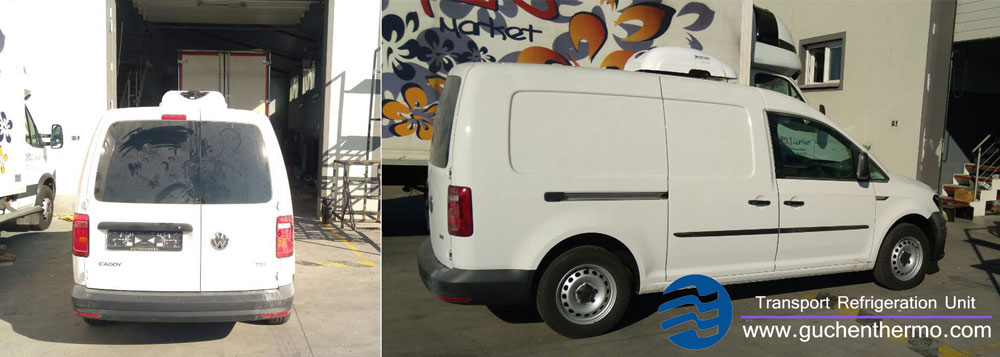 TR-110D VW cargo van refrigeration unit installation