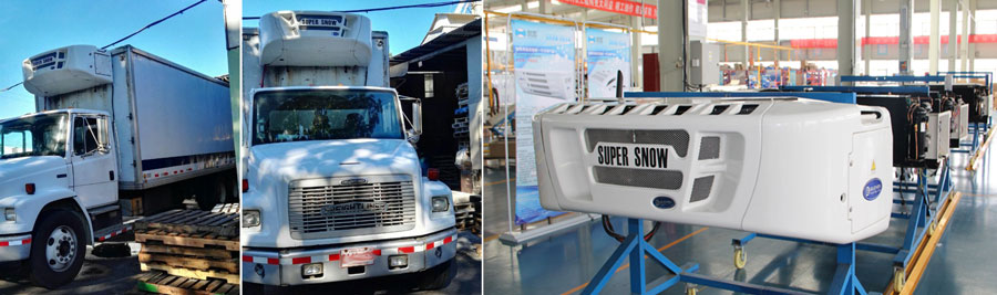  Guchen Thermo TS-1000 Diesel Engine Driven Truck Freezer Units Installation 