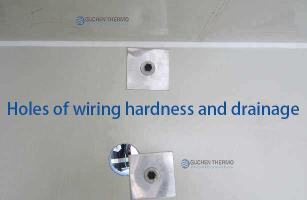 Holes of wiring hardness and drainage