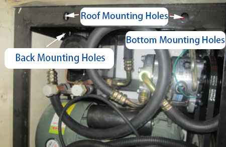 mounting holes of standby unit