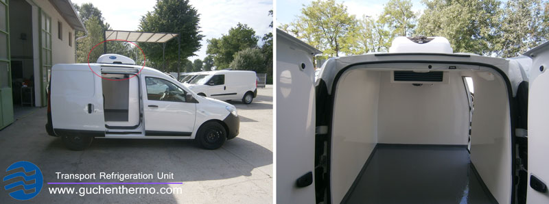 Guchen Thermo TR-110D van refrigeration kits install on a van 